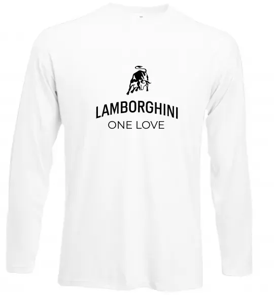 Лонгслив Lamborghini one love Белый фото