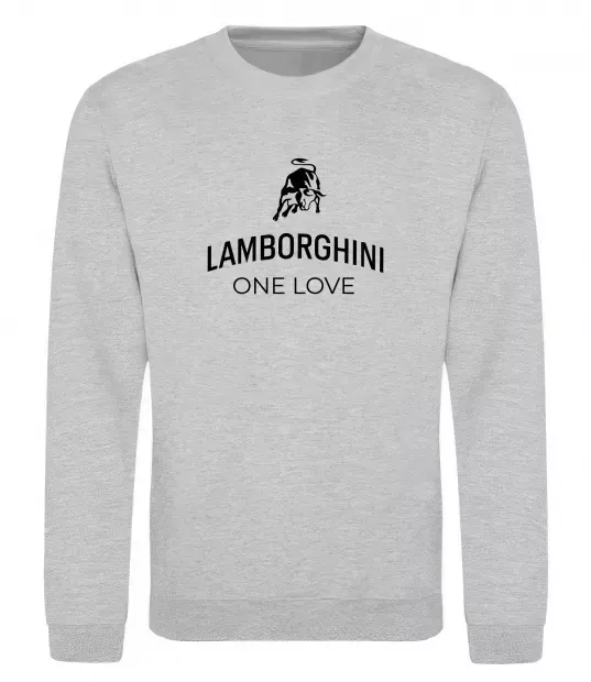 Свитшот Lamborghini one love Серый меланж фото