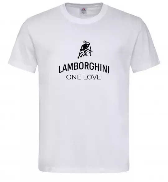 Мужская футболка Lamborghini one love Белый фото
