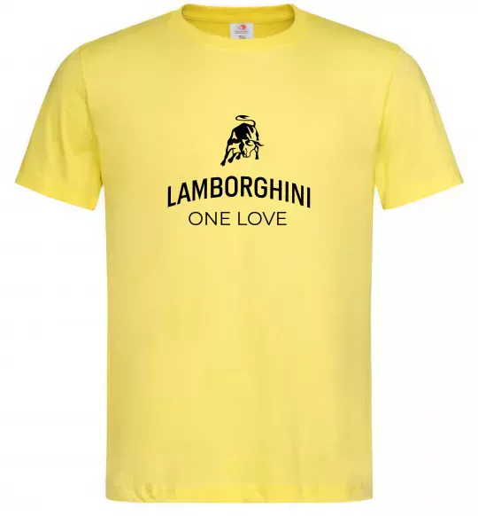 Мужская футболка Lamborghini one love Лимонный фото