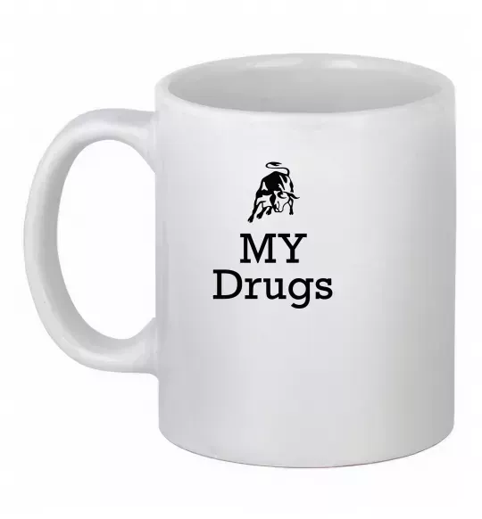 Чашка керамическая Lambo my drugs Белый фото