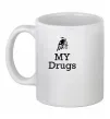 Чашка керамическая Lambo my drugs Белый фото