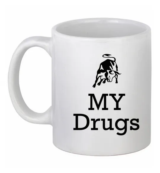 Чашка керамічна Lambo my drugs Білий фото