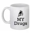 Чашка керамічна Lambo my drugs Білий фото