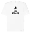 Футболка Оверсайз Lambo my drugs Белый фото