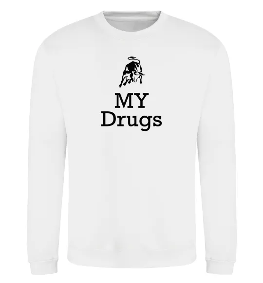 Свитшот Lambo my drugs Белый фото