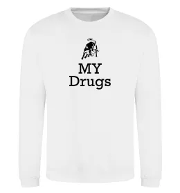 Свитшот Lambo my drugs Белый фото