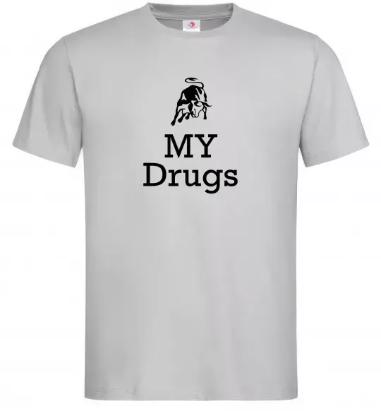 Чоловіча футболка Lambo my drugs Сірий фото