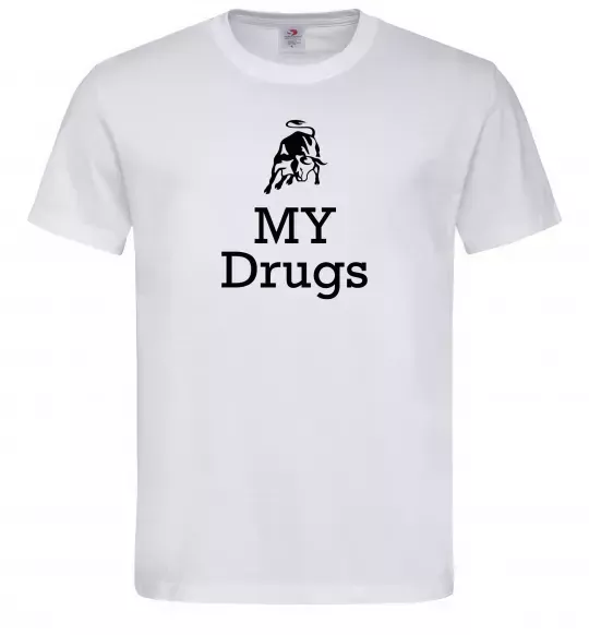Чоловіча футболка Lambo my drugs Білий фото