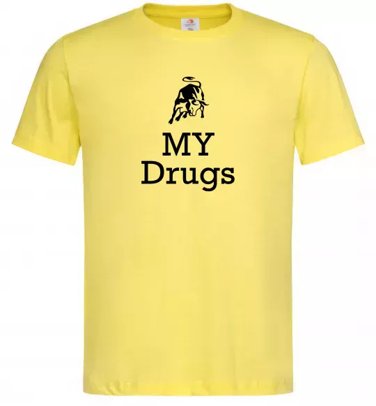 Чоловіча футболка Lambo my drugs Лимонний фото