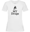 Женская футболка Lambo my drugs Белый Женская футболка Lambo my drugs Белый фото