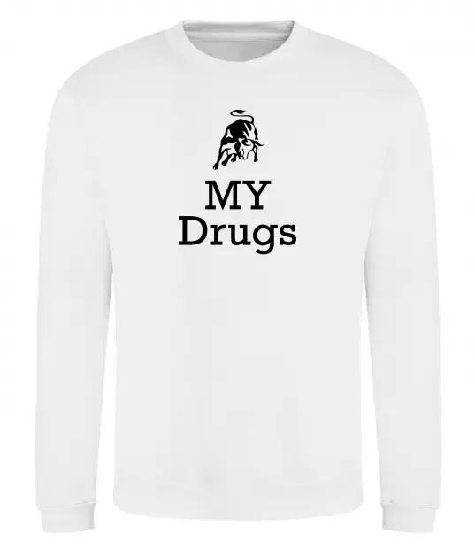 Світшот Lambo my drugs Білий фото