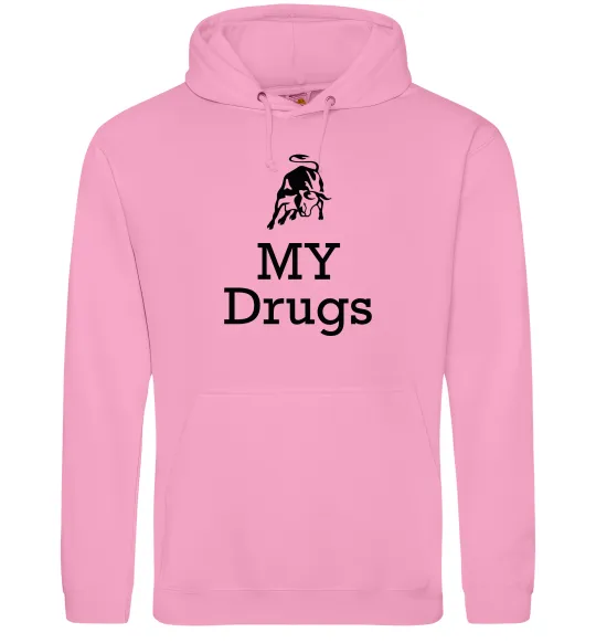 Мужская толстовка (худи) Lambo my drugs Розовый фото