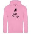 Мужская толстовка (худи) Lambo my drugs Розовый фото