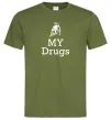 Чоловіча футболка Lambo my drugs Оливковий Чоловіча футболка Lambo my drugs Оливковий фото