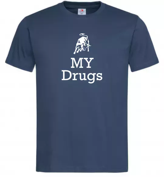 Чоловіча футболка Lambo my drugs Темно-синій фото