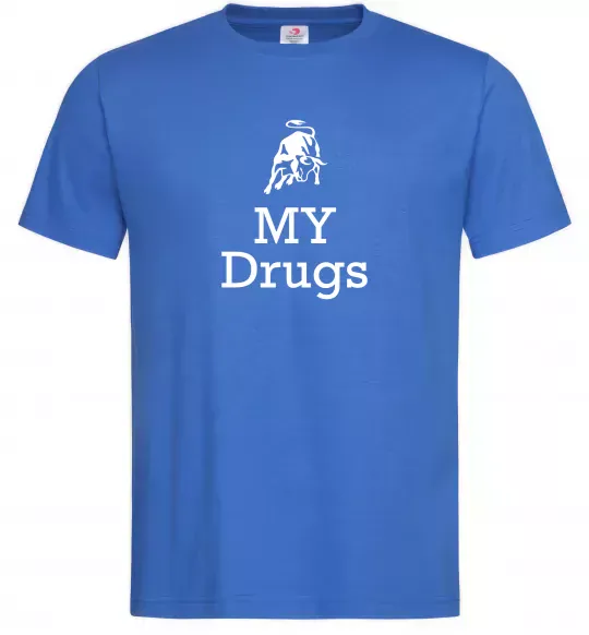 Чоловіча футболка Lambo my drugs Яскраво-синій фото