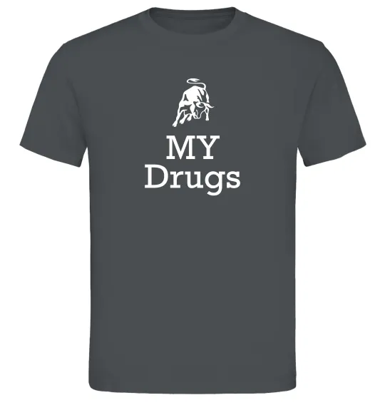 Чоловіча футболка Lambo my drugs Графіт фото