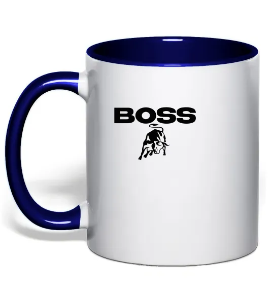 Чашка з кольоровою ручкою Lamborghini boss Глибокий темно-синій фото