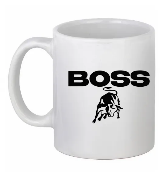 Чашка керамічна Lamborghini boss Білий фото