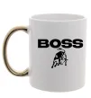 Чашка з кольоровою ручкою Lamborghini boss Золото фото