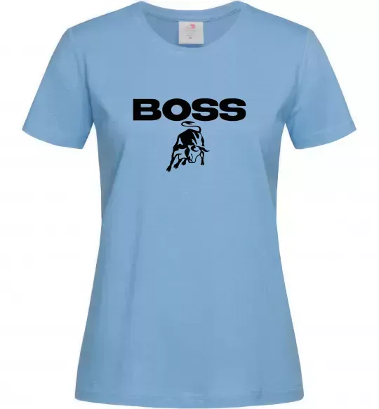 Женская футболка Lamborghini boss Голубой фото