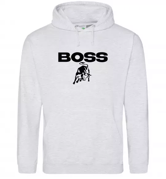 Мужская толстовка (худи) Lamborghini boss Серый меланж фото