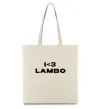 Эко-сумка I <3 Lambo Бежевый фото
