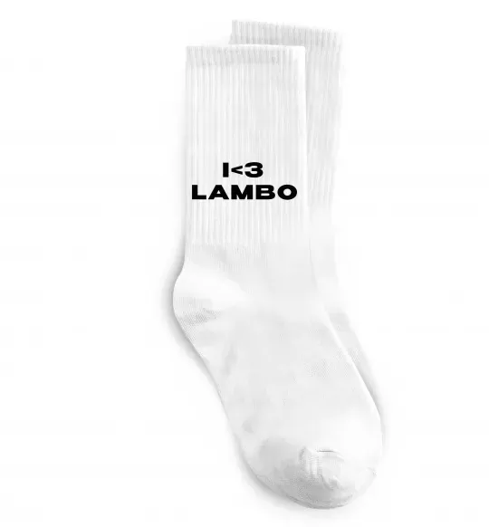 Носки I <3 Lambo Белый фото