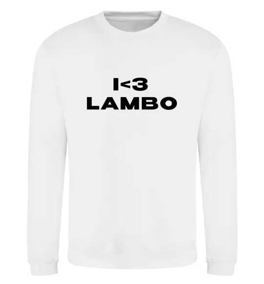 Свитшот I <3 Lambo Белый фото