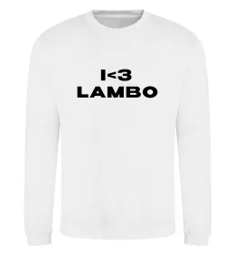 Свитшот I <3 Lambo Белый фото