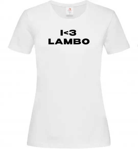Женская футболка I <3 Lambo Белый фото
