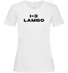 Женская футболка I <3 Lambo Белый фото