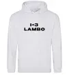Мужская толстовка (худи) I <3 Lambo Серый меланж фото