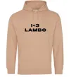 Женская толстовка (худи) I <3 Lambo Песочный фото