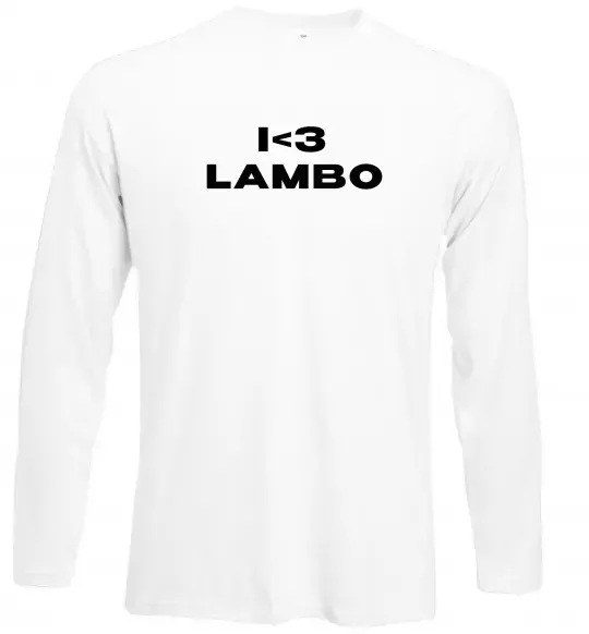 Лонгслив I <3 Lambo Белый фото