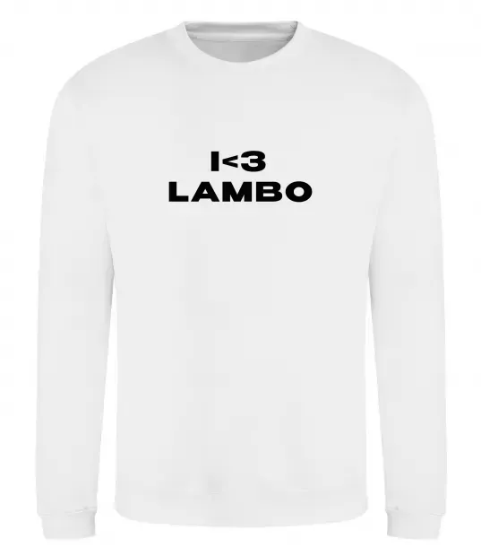 Світшот I <3 Lambo Білий фото