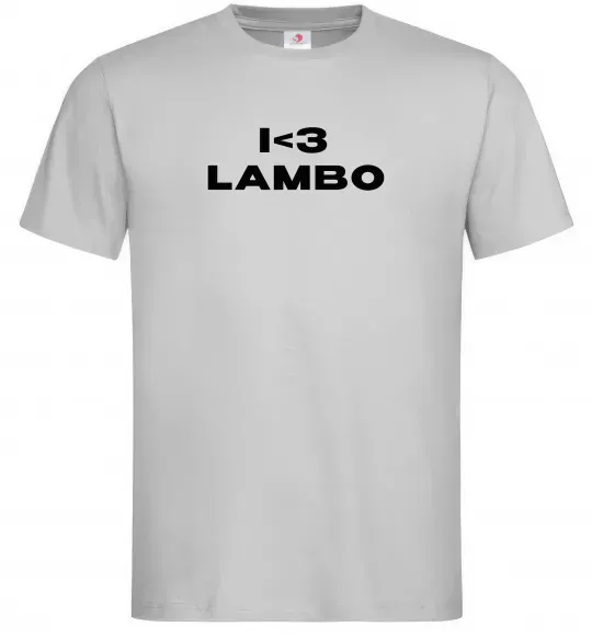 Чоловіча футболка I <3 Lambo Сірий фото