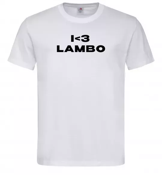 Чоловіча футболка I <3 Lambo Білий фото