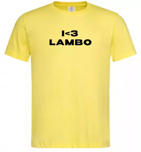 Чоловіча футболка I <3 Lambo Лимонний фото