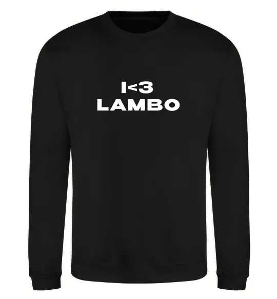 Свитшот I <3 Lambo Черный фото