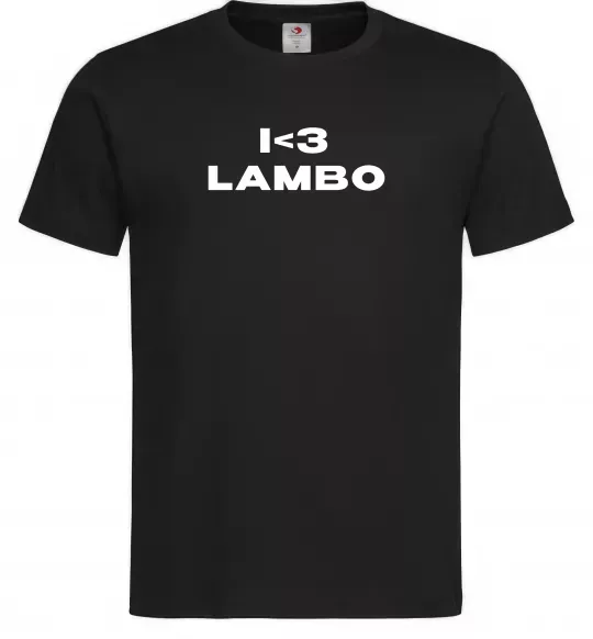 Чоловіча футболка I <3 Lambo Чорний фото
