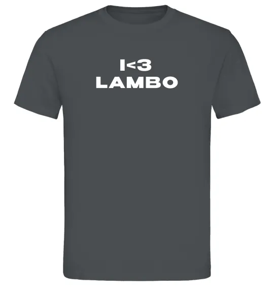 Чоловіча футболка I <3 Lambo Графіт фото