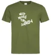 Чоловіча футболка Need money for Lamba Оливковий фото