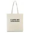 Еко-сумка I love Lamborghini Бежевий фото