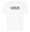 Футболка Оверсайз I love Lamborghini Білий фото