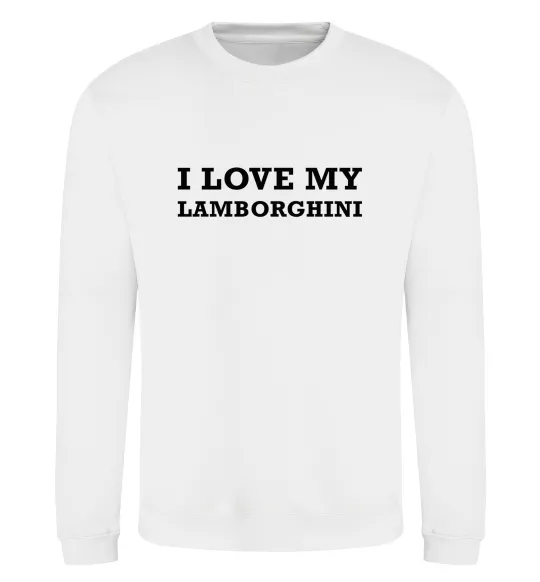Свитшот I love Lamborghini Белый фото
