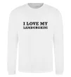 Свитшот I love Lamborghini Белый фото