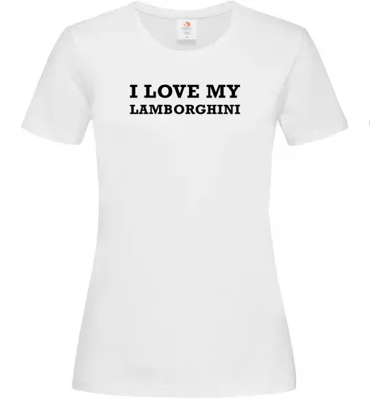 Женская футболка I love Lamborghini Белый фото