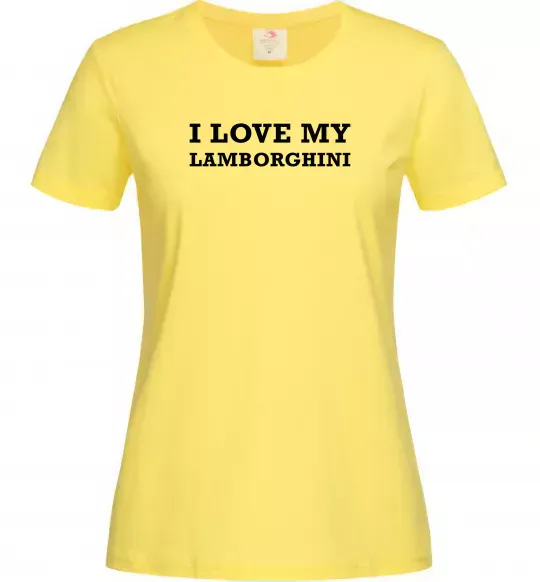 Женская футболка I love Lamborghini Лимонный фото